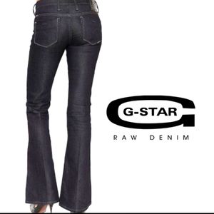 G star dark flare jeans
